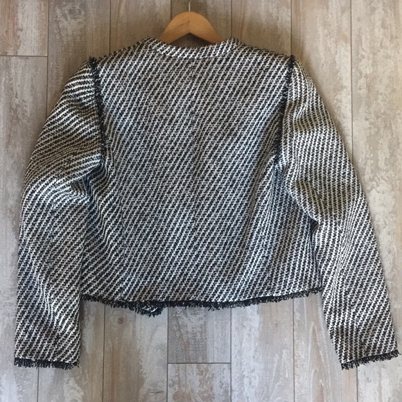 Ann Taylor Black & White Tweed Jacket - Picture 3 of 4